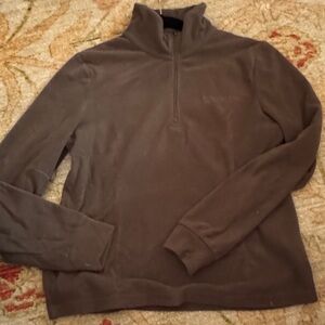 Men's Cozy Brown Zip-Up Sweater